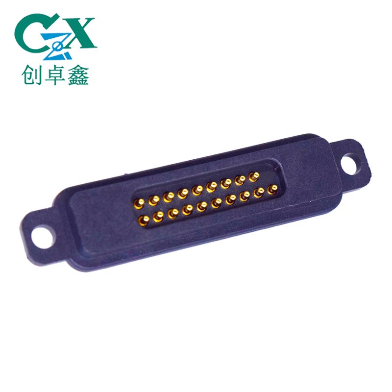 19 pin male and female welding adsorption pogo pin magnetic connector