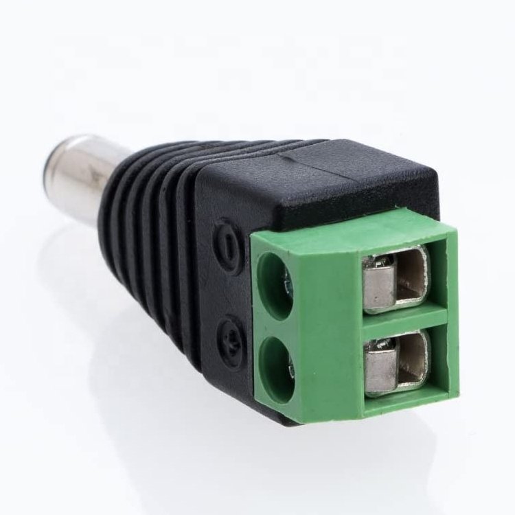 Solderless 12v 24v 5.5x2.5mm 5.5x2.1mm Male DC Power Plug Connector Jack Adapter for CCTV Camera Led Strip Lights