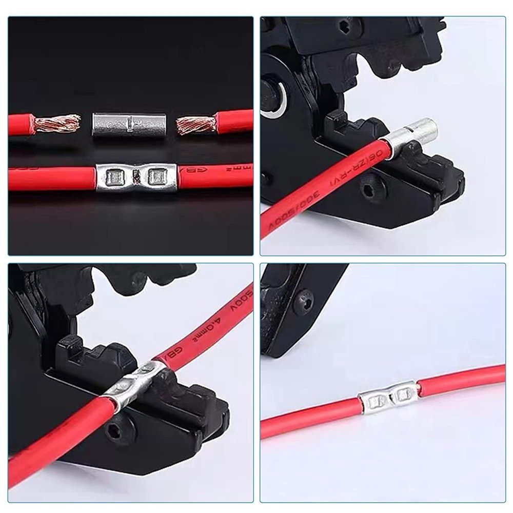 1000pcs/bag Ready to Ship AWG 18-22 Terminal Crimp Butt Splice Uninsulated Naked Butt Compact Connectors