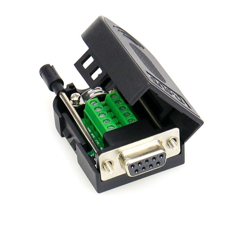 D-Sub DB9 Solderless Header RS232 Serial Verbal 485 Plug COM Port Solderless Connector 9 Pin Serial Port
