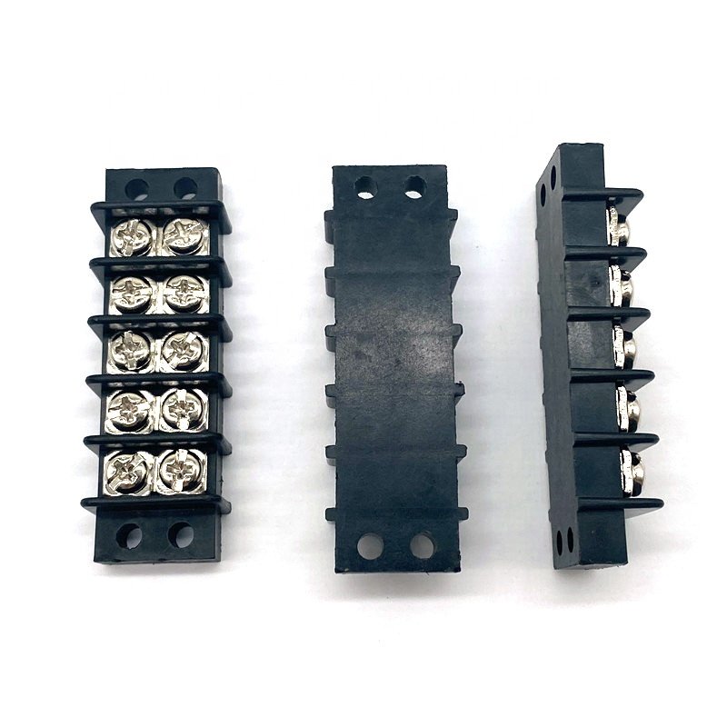 600V/30A 14.0mm double row bus bar barrier terminal block screw type connector