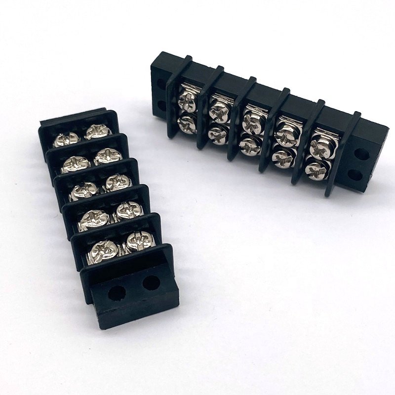 600V/30A 14.0mm double row bus bar barrier terminal block screw type connector