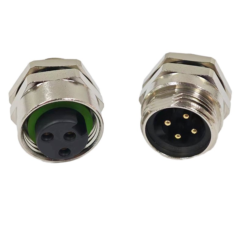 M23 M12 Panel Mount 7/8 Male Female 3 4 5 6 pin IP67/IP68 Large Current Waterproof Connector