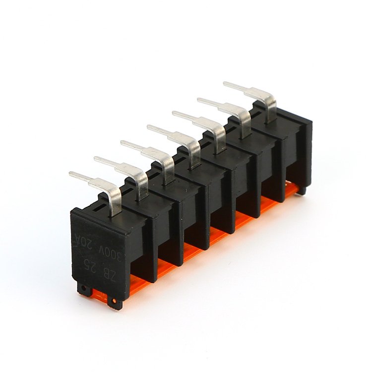 ZB25G pitch 7.62mm with plastic yellow transparent cover pcb barrier terminal block connectors