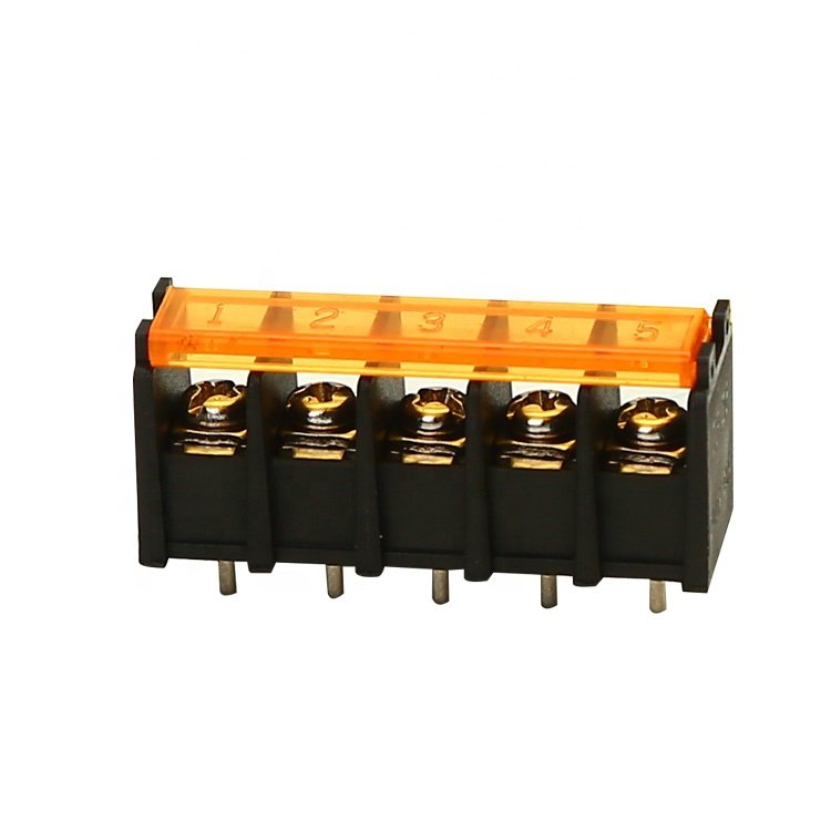 ZB25G pitch 7.62mm with plastic yellow transparent cover pcb barrier terminal block connectors