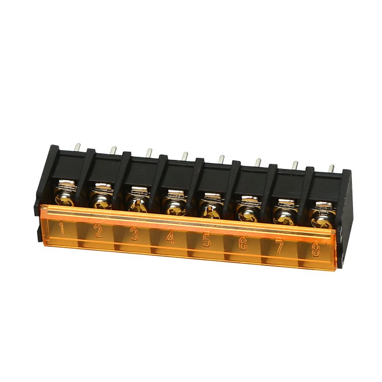 ZB25G pitch 7.62mm with plastic yellow transparent cover pcb barrier terminal block connectors