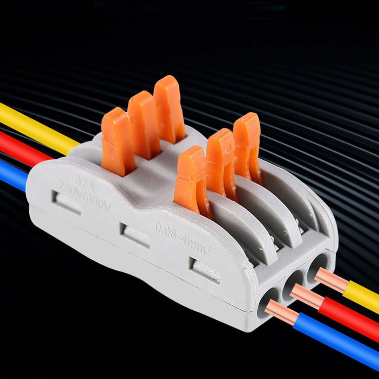 Fast Terminal Wire Splicing 223 Series Connector rainbowl color lever Wire Push In Cable Connector