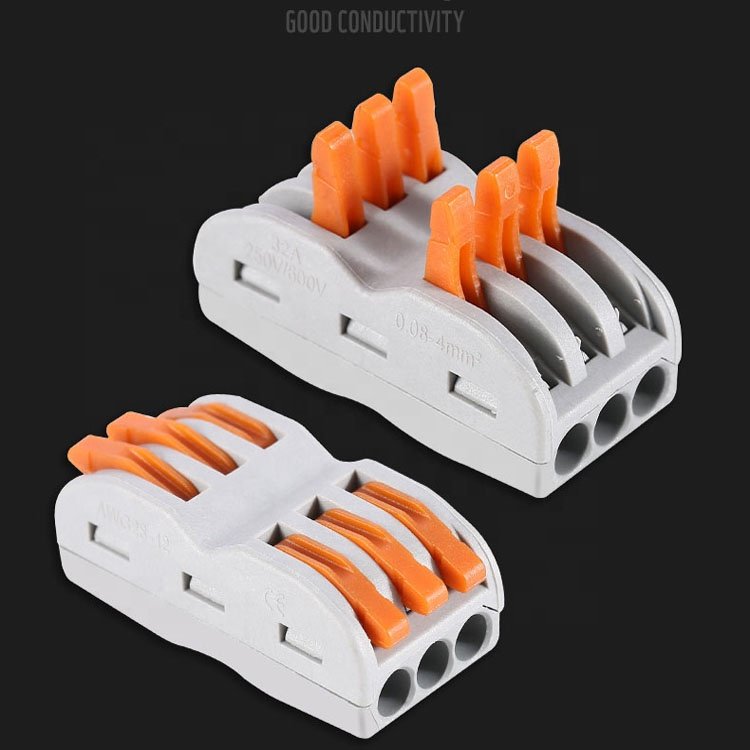 Fast Terminal Wire Splicing 223 Series Connector rainbowl color lever Wire Push In Cable Connector