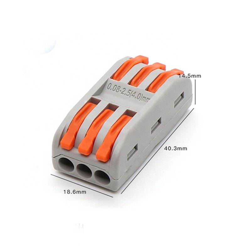 Fast Terminal Wire Splicing 223 Series Connector rainbowl color lever Wire Push In Cable Connector