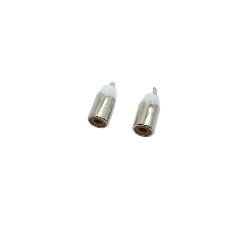 Factory Gold nickel plated Brown White female RCA jack connector