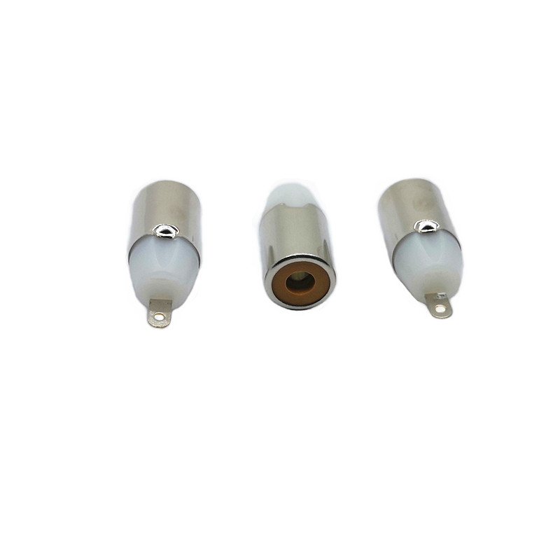 Factory Gold nickel plated Brown White female RCA jack connector