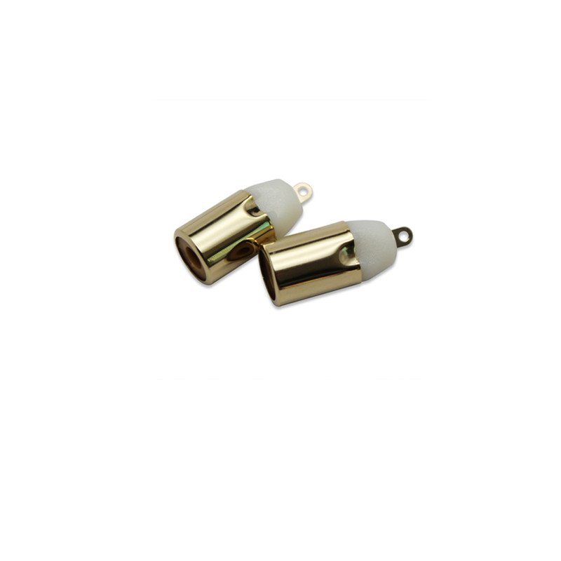 Factory Gold nickel plated Brown White female RCA jack connector