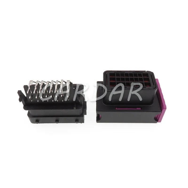 1 Set 24 Pin 24 Way FCI Automotive Connector Auto ECU PCB Socket Black Plug 211PC249S8005 211PL249S0023