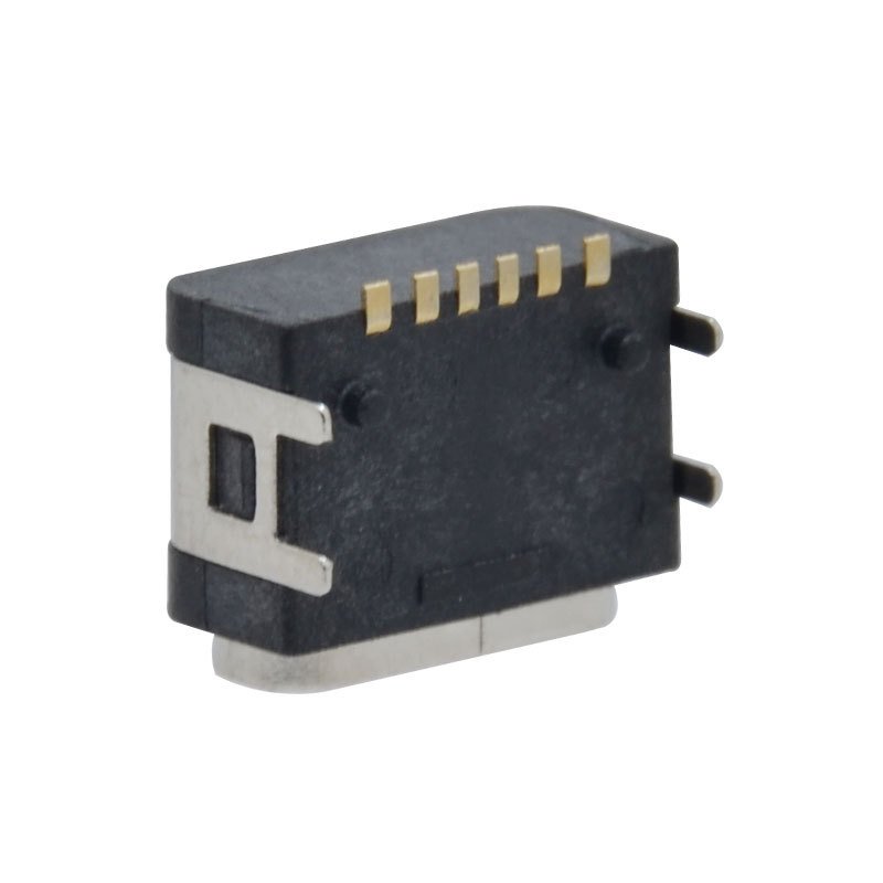 Waterproof Series USB 3.0 Type C Female Connector 6 Pin SMT IPX7 IPX8 IP68 Vertical SMD USB C Port Socket Through hole with Ring