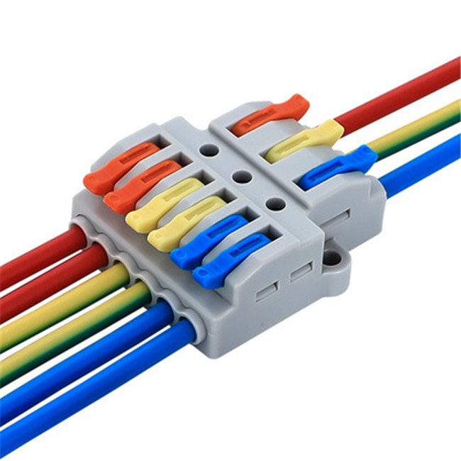 Supplier Quick Splice Wire Connector Multi-pin 3 in 6 out with Test Hole Electric Terminal Block