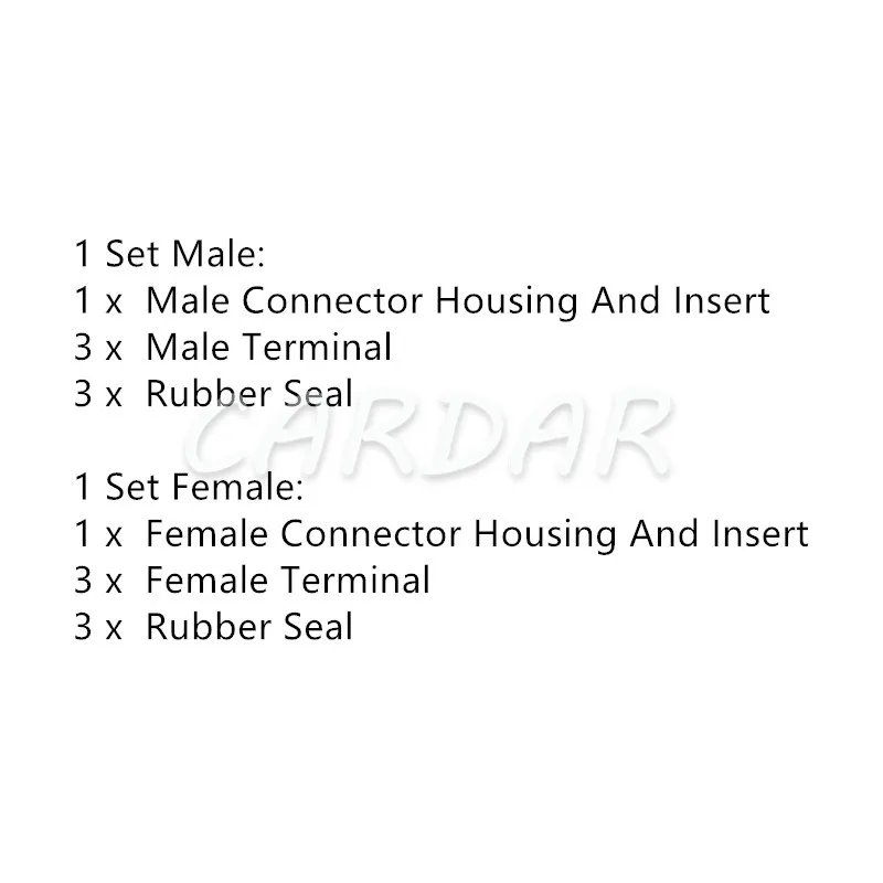 1 Set 3 Pin 7123-7730-40 7222-7730-40 Automobile Connector RX7 13B MAP WRX Vehicle Speed Sensor Socket PB015-03850