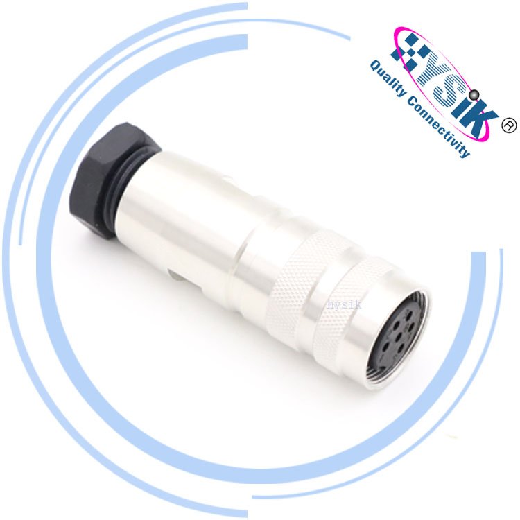 Amphenol C091 8pin Male Metal Plug connector IP67 Waterproof connector 4-6mm Cable Diameter For AISG