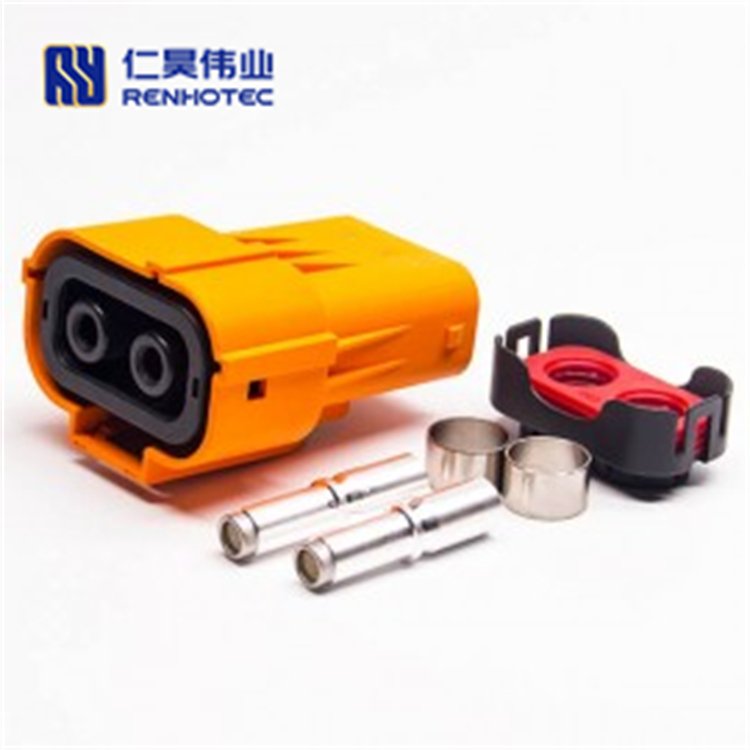 Automotive Straight Waterproof Hvil Ev Battery Motor High Voltage Interlock Loop 2pin 3.6mm Plastic Socket Busbar Connectors