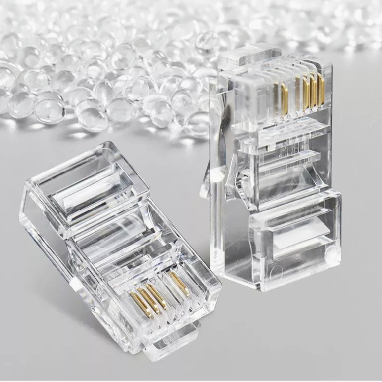 OEM FTP 8p4c RJ45 CAT5E Plug Shielded Copper Cat5e 1m Round PVC Female Connector Gold Plated Cable