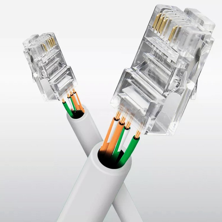 OEM FTP 8p4c RJ45 CAT5E Plug Shielded Copper Cat5e 1m Round PVC Female Connector Gold Plated Cable