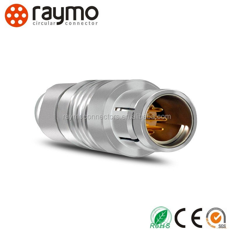 F series S cable mounted straight plug 8 pin circular connector