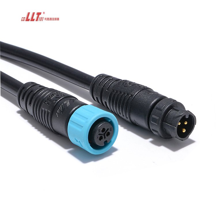 Low voltage M12 cable connectors waterproof ip67,male female 2 3 4 5 6 7 8 Pins ac dc connector plug