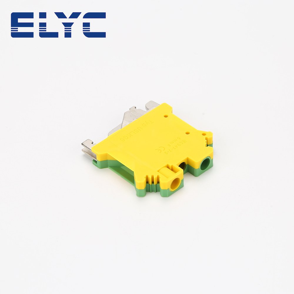 USLKG6N USLKG 6mm Ground Modular Screw Protective Earth Wire Electrical Connector DIN Rail Terminal Block USLKG 6N