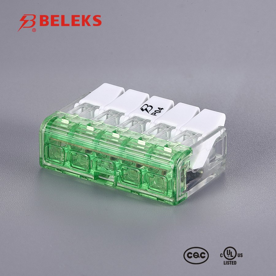 BELEKS Popular Item Push in Quick Splice Spring Cable Lever 450V/32A Terminal Blocks Electrical Fast Compact Wire Connector