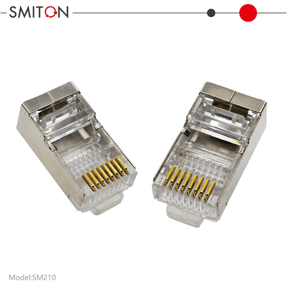 rg45 8P8C Connector Metal Connector Cat5 Cat6 FTP Plug Shielded RJ45 Gold Plating