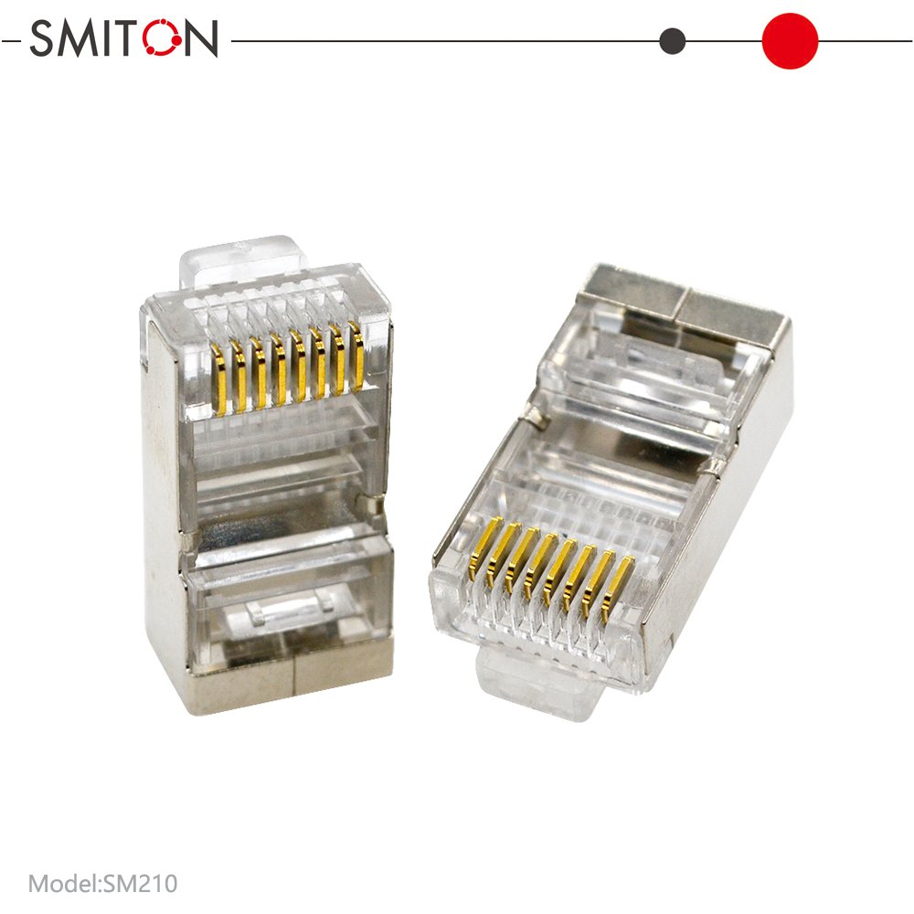 rg45 8P8C Connector Metal Connector Cat5 Cat6 FTP Plug Shielded RJ45 Gold Plating