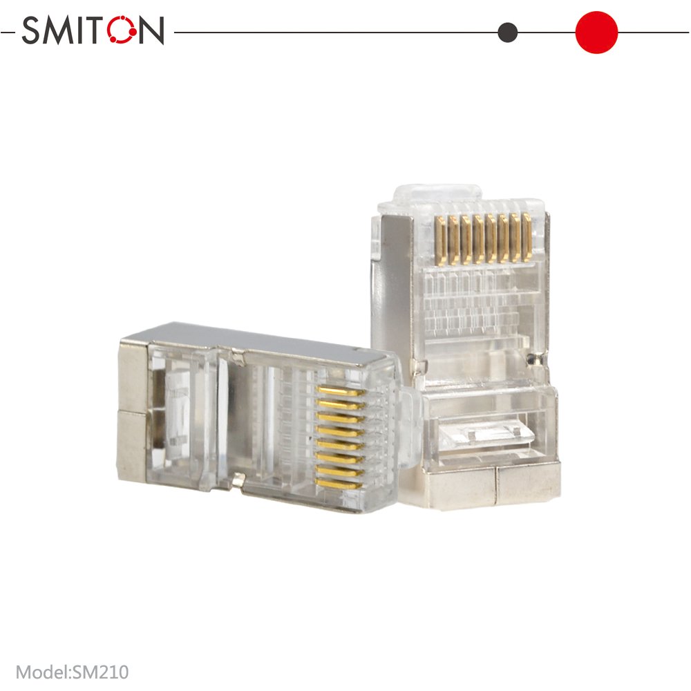 rg45 8P8C Connector Metal Connector Cat5 Cat6 FTP Plug Shielded RJ45 Gold Plating