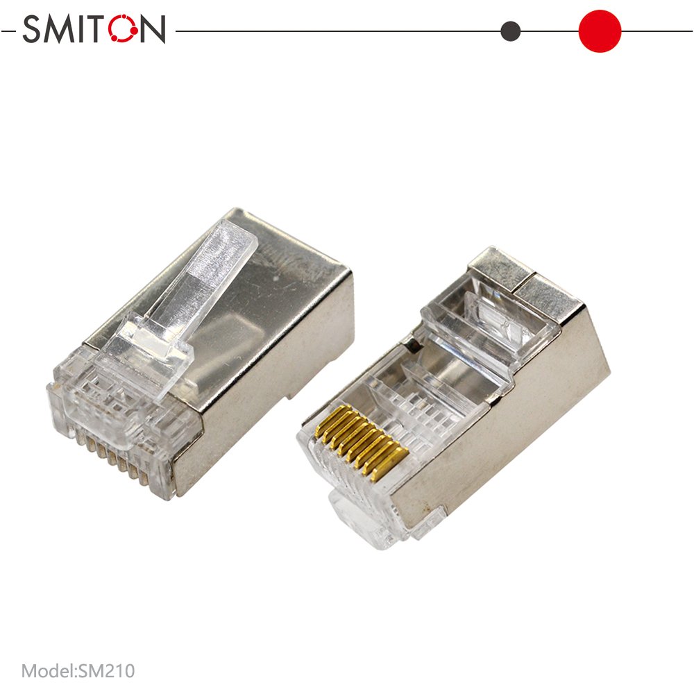 rg45 8P8C Connector Metal Connector Cat5 Cat6 FTP Plug Shielded RJ45 Gold Plating