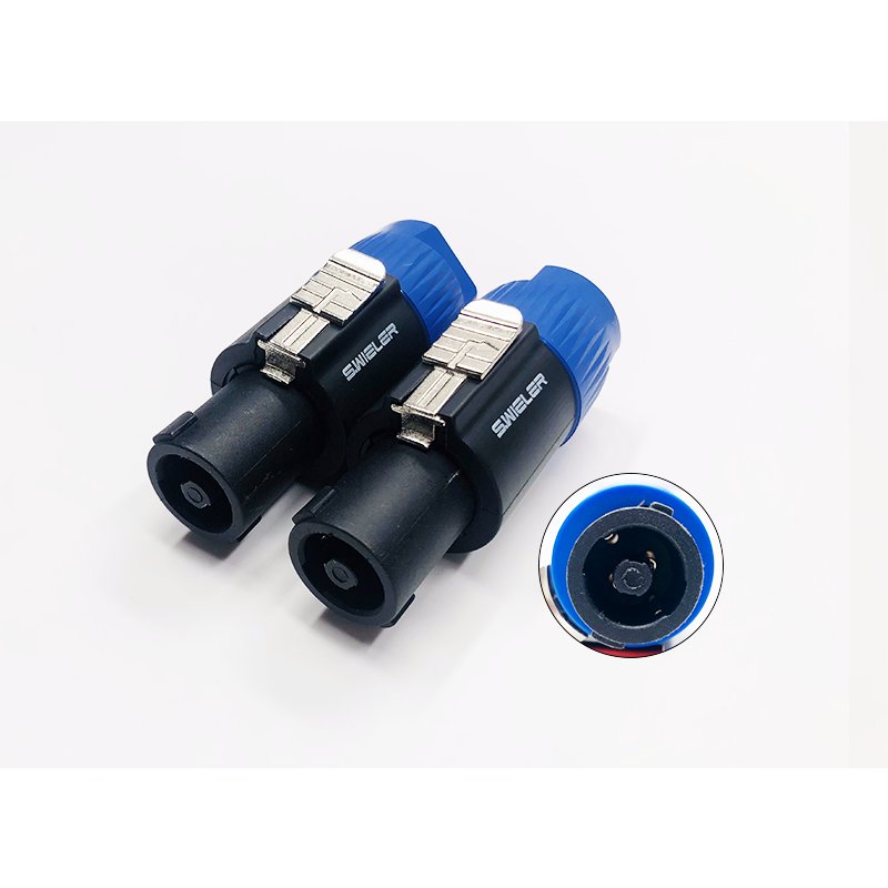 Professional 4 Pin Male Audio Speaker Plugs Cable Connector Nickeled Plated Copper Pins Compatible with Microphone Speaker