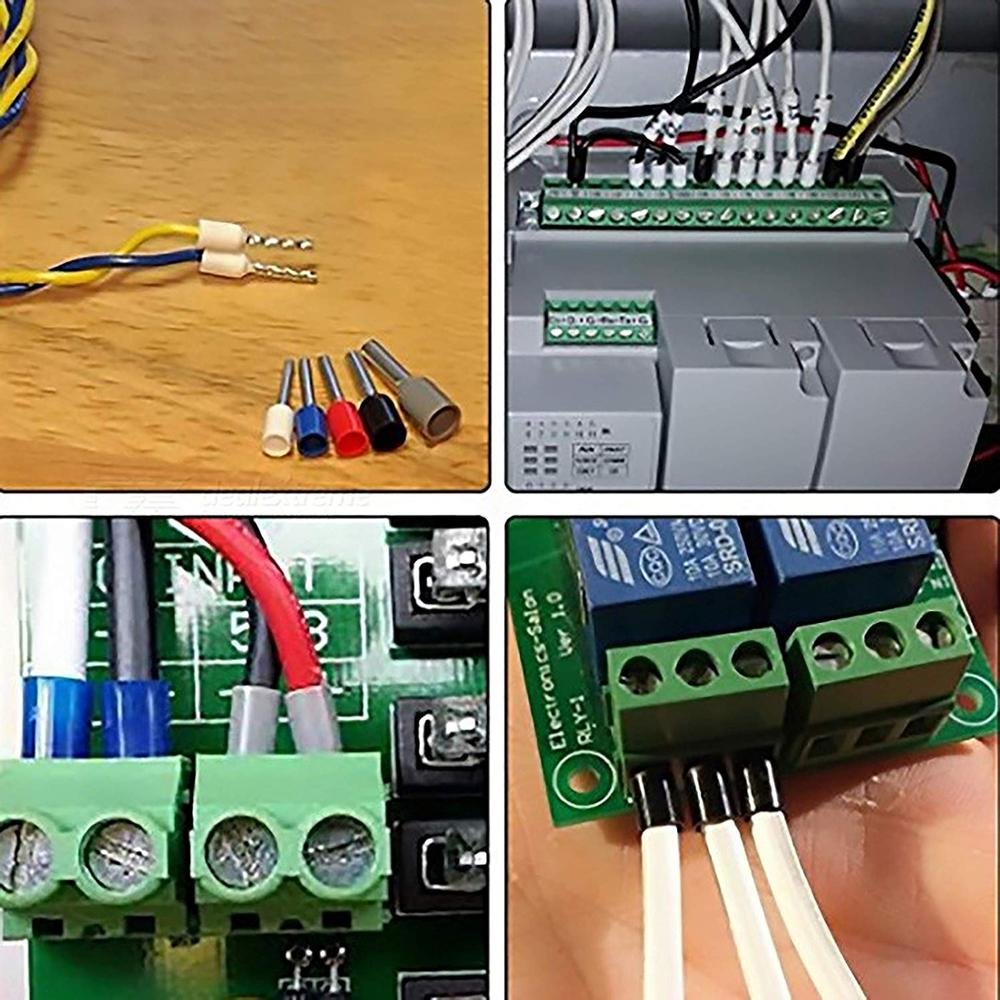 CNBX E7508 on-time injuection molding easy to enter gray tube copper pp electrical terminal connector