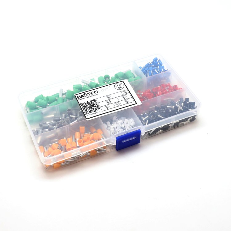 CNBX E7508 on-time injuection molding easy to enter gray tube copper pp electrical terminal connector