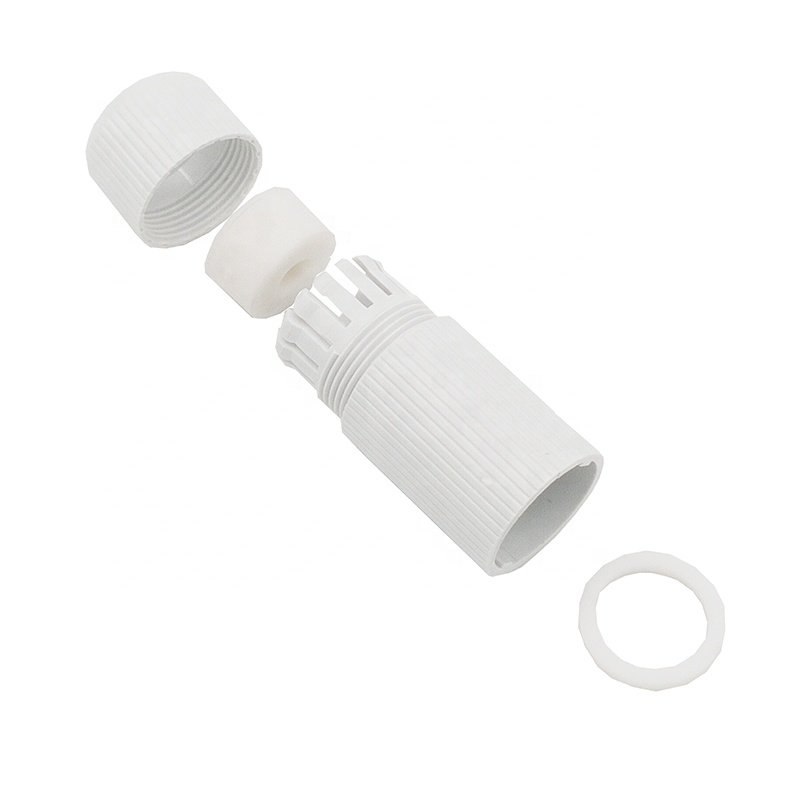 Waterproof Connector Adapter Ethernet Network LAN Cable White Power Female rj 45 connector