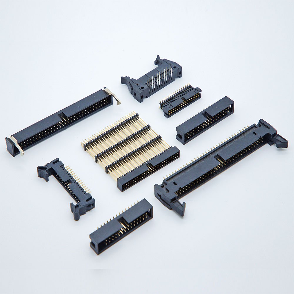 Soulin Ejector Header 2.0mm Pitch Gold Plated Double Row Pin Right Angle Sockets Docking Female and IDC Connectors