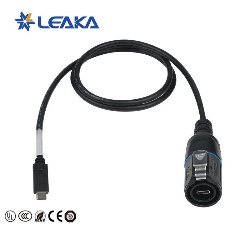 Supplier Cnlinko LP16 Plastic Single Hole Set industrial fast data transfer plug socket usb type c waterproof connector