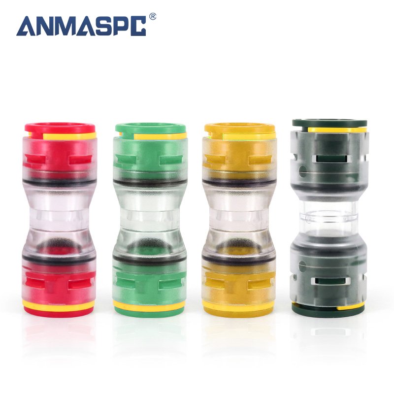 ANMASPC HDPE Direct Burial Tube Use Microduct push fit coupler Straight Connectors Tube Size OD 3/4/5/6/7/8/10/12/14/16/18/20 mm
