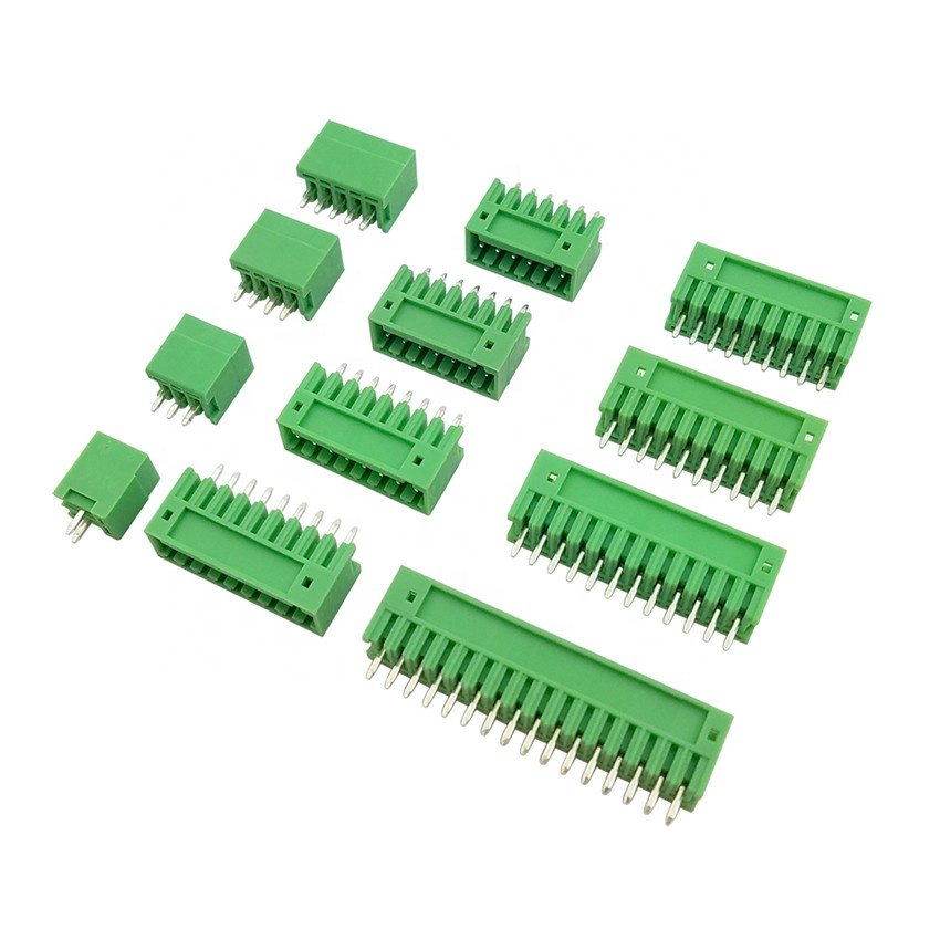 2.54mm pitch green 15EDGK-2.54 pcb screw terminal block connector