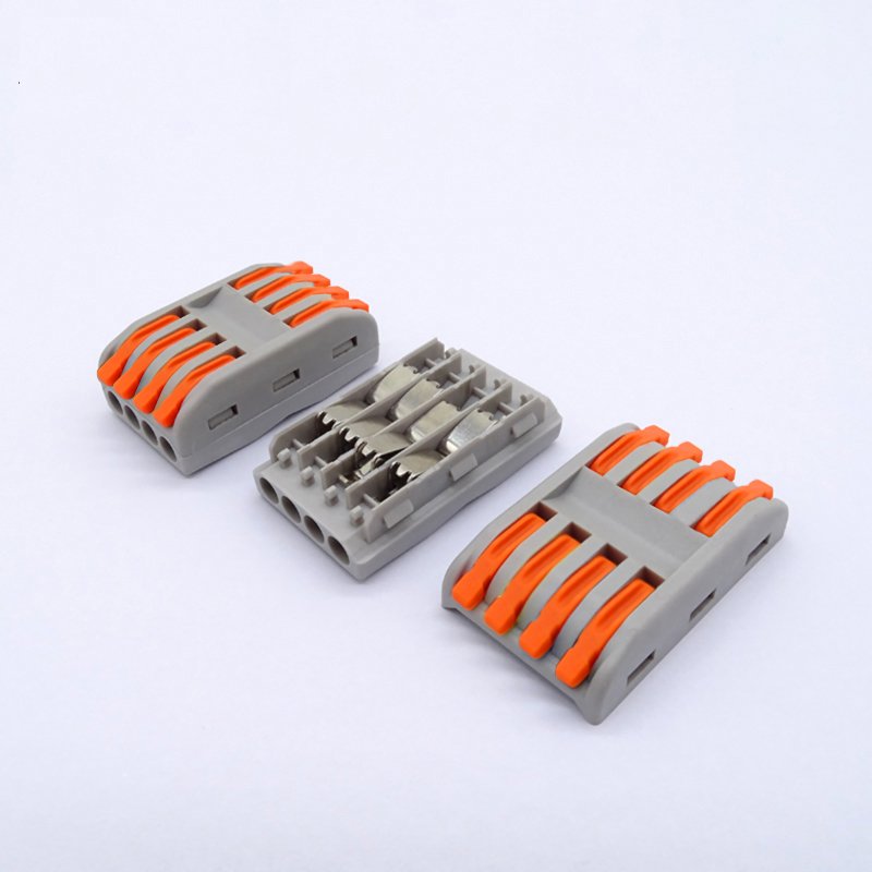 4 in 4 out SPL-4 LEVER-NUTS 4 Conductor Compact push in wire connectors wire to wire type 4 holes terminal block