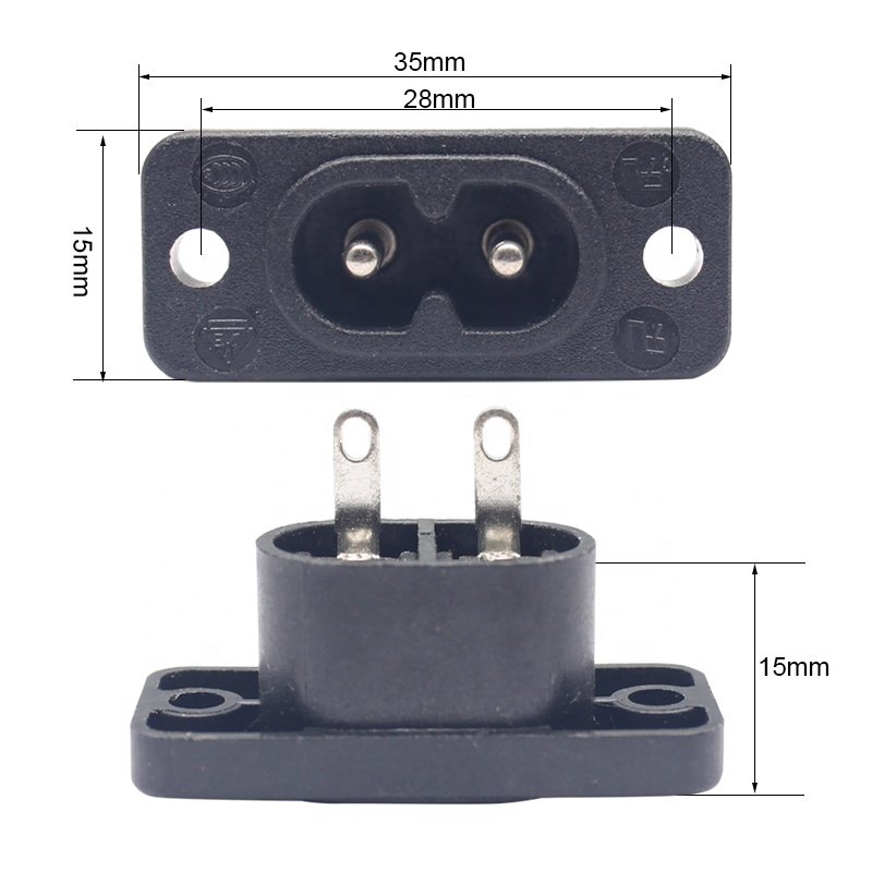 AC Inlet C8 figure 8 Power Socket male Electrical Socket for power connector