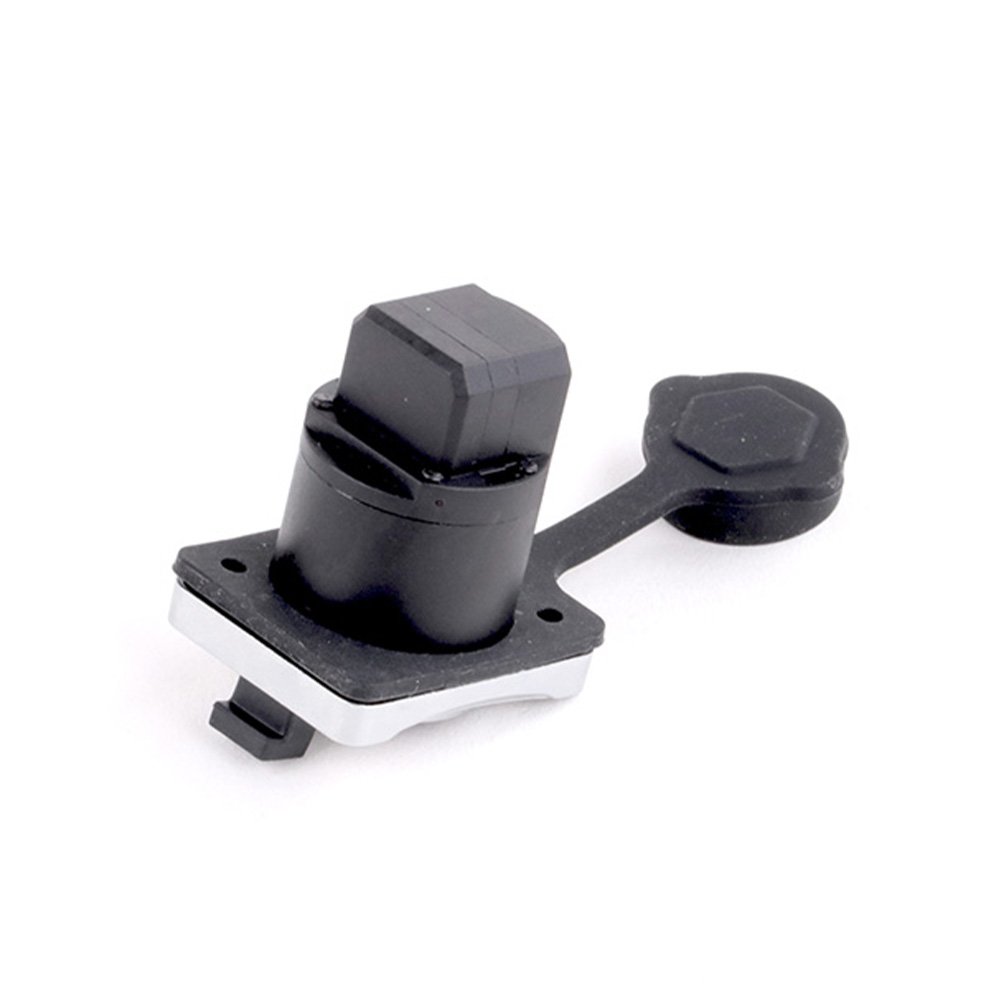 1pc Full Black RJ45 Connector Waterproof Ethernet Cable Connector Signal Panel Cat5/5e 8P8C Connector with Dust Cover