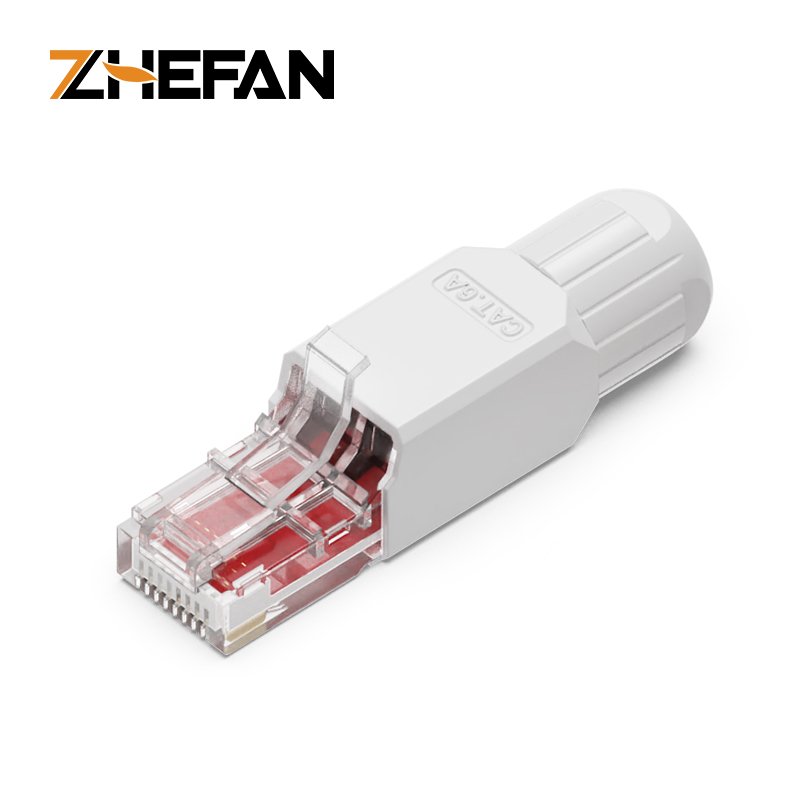 ZHEFAN Network Utp Cat6a Toolless Modular Plug Unshielded Rj45 Connector Tool Free