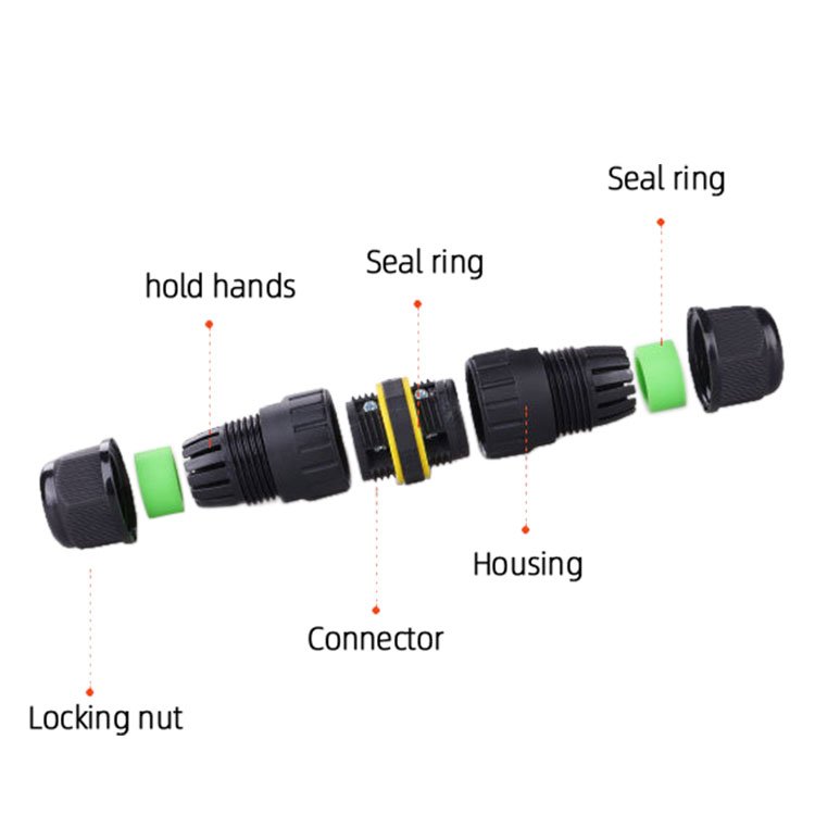 40A Wire To Wire Circular 2pin 3pin 4pin Waterproof Power Cable Ip68 Connectors
