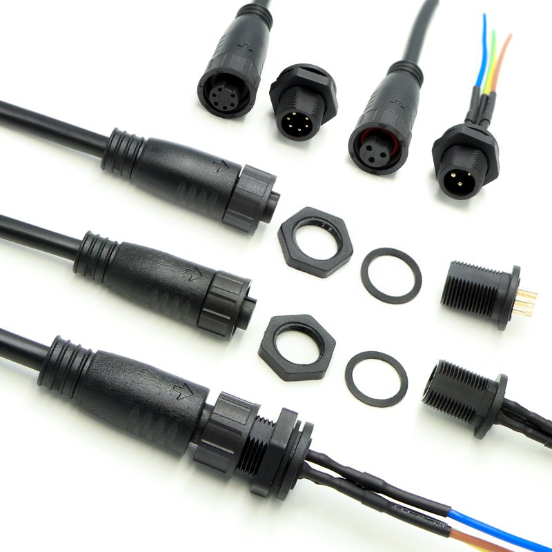 M12 3PIN 4PIN 5 PIN 6 PIN connector dust cap MALE FEMALE WATERPROOF PLUG LED cable connector for manufacturing