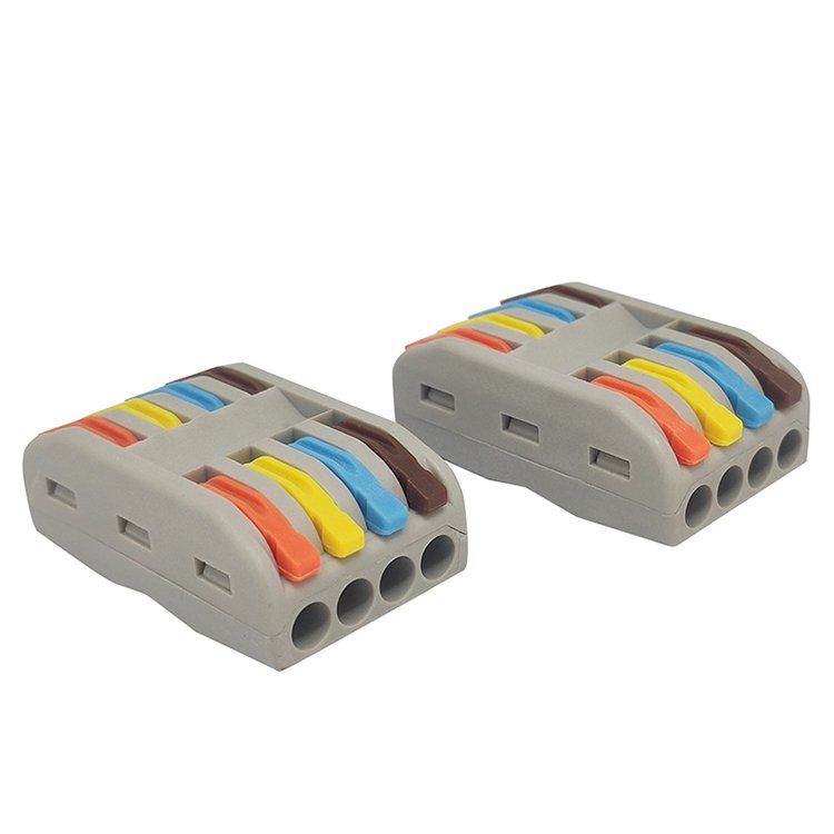 Color handle wire connector AP-2-4 Fast wiring terminal Four in four out wiring terminal