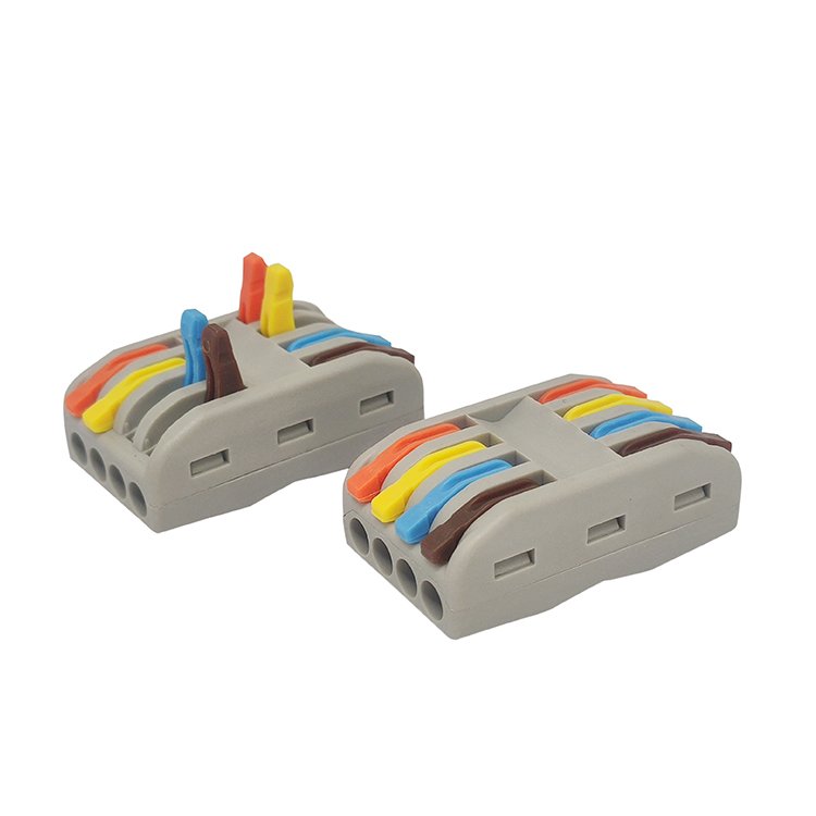 Color handle wire connector AP-2-4 Fast wiring terminal Four in four out wiring terminal