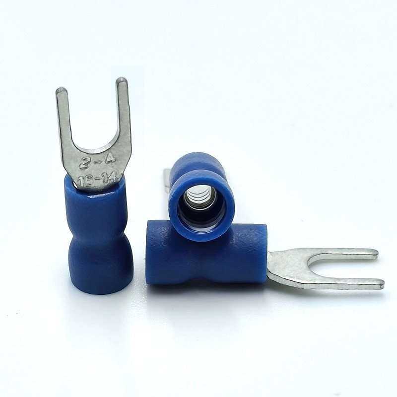 Easy to enterForked Shape Pre-Insulated Terminals SV End U-Shaped Copper Lug Power Cable Connector
