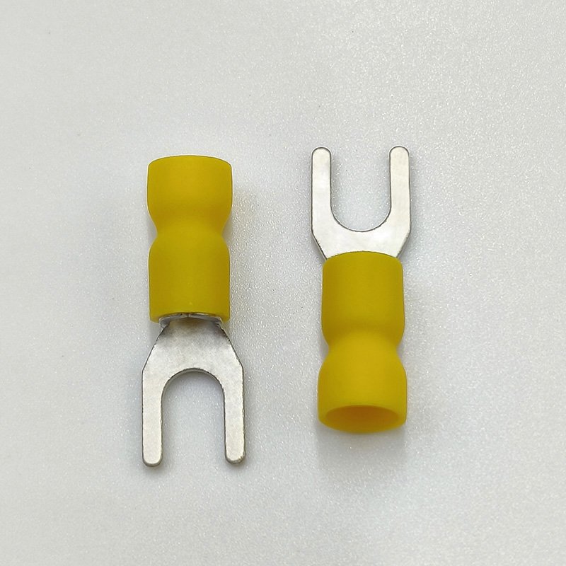 Easy to enterForked Shape Pre-Insulated Terminals SV End U-Shaped Copper Lug Power Cable Connector